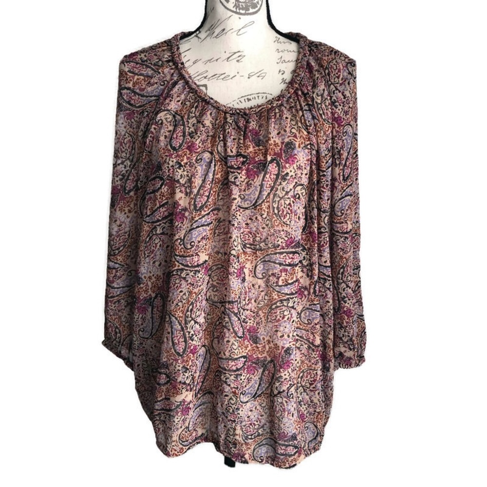 FADED GLORY | Taupe Blouse SZ XL 16/18